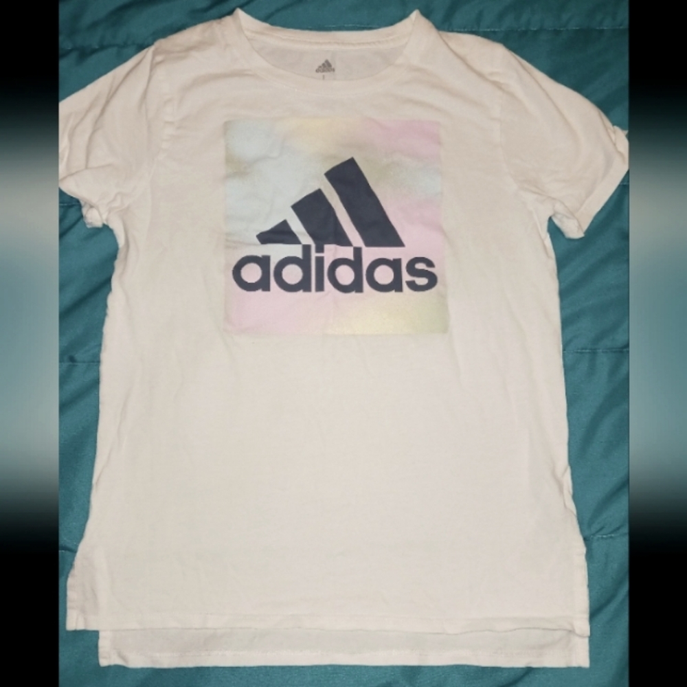 Adidas Kids White Graphic T-Shirt